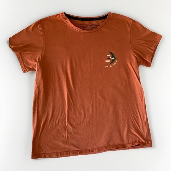 Patagonia Women’s Granite Swift Organic Cotton T-Shirt Sienna Clay Size Large - Picture 1 of 6